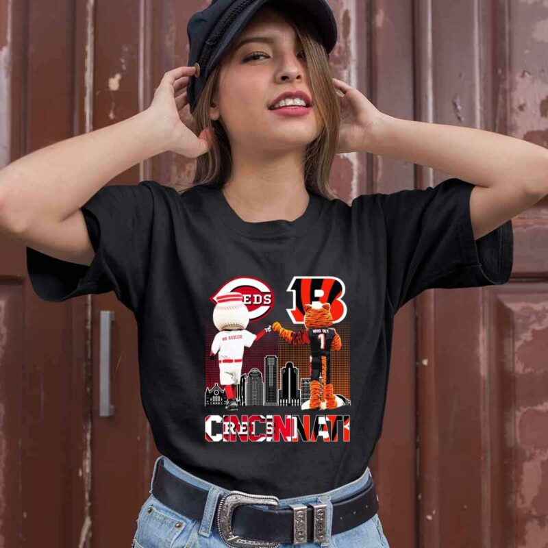 Cincinnati Reds And Cincinnati Bengals City Skyline 0 T Shirt