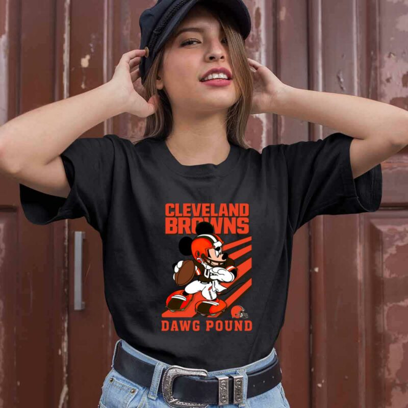 Cleveland Browns Slogan Dawg Pound Mickey Mouse 0 T Shirt