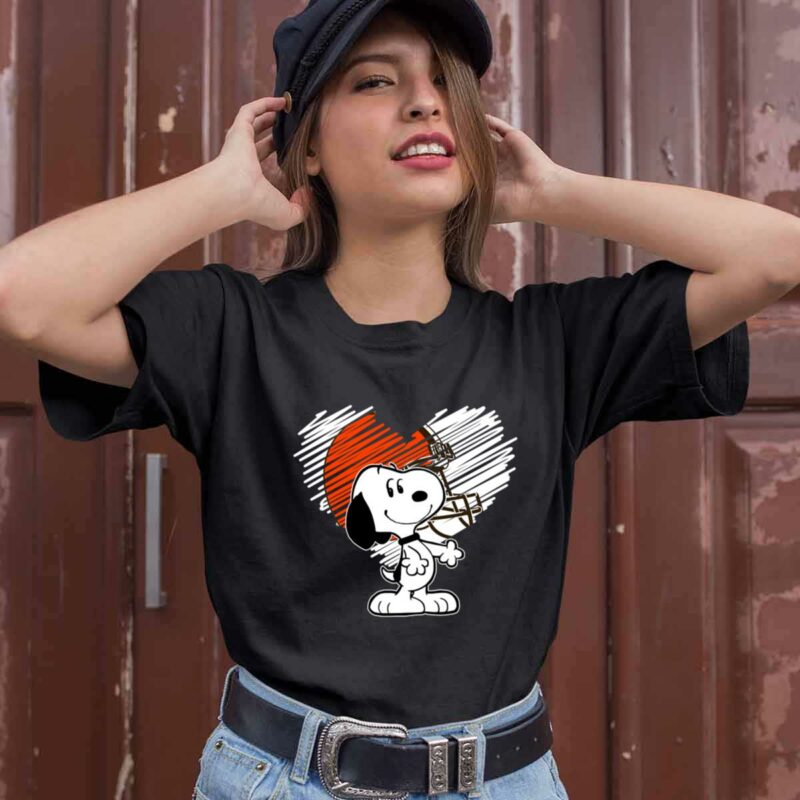 Cleveland Browns Snoopy In My Heart Football 0 T Shirt