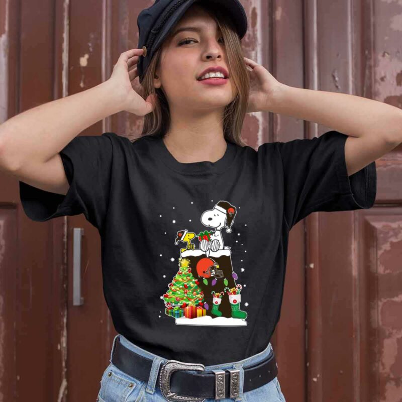 Cleveland Browns Snoopy Woodstock Christmas 0 T Shirt