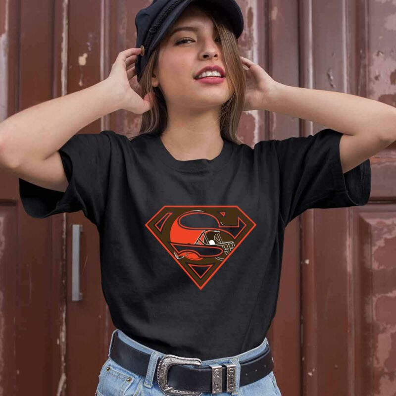 Cleveland Browns Superman Logo 0 T Shirt
