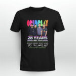 Coldplay 28 years 1996 2024 thank you for the memories signatures 3 T Shirt
