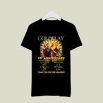 Coldplay 28th Anniversary 1996 2024 Thank You For The Memories Signatures 3 T Shirt