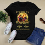 Coldplay 28th Anniversary 1996 2024 Thank You For The Memories Signatures 4 T Shirt