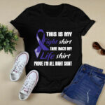 Colon Cancer Dark Blue Ribbon My Fight My Life 2 T Shirt