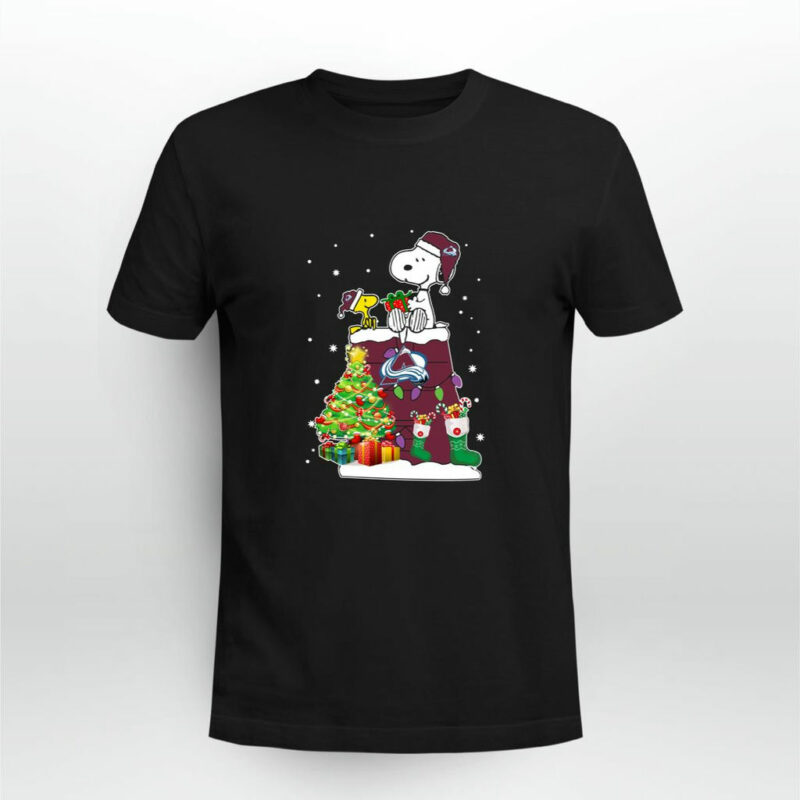 Colorado Avalanche Snoopy Woodstock Christmas 0 T Shirt