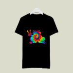 Cool Peace Frog Tie Dye 3 T Shirt