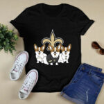 Corgi New Orleans Saints 3 T Shirt