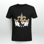 Corgi New Orleans Saints 4 T Shirt