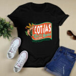 Cotijas Taco Shop Home Of The Shrimp Burrito 4 T Shirt