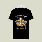 Cross All I Need Today Is A Little Bit Of Tennessee Football And A Whole Lot Of Jesus 1 T Shirt