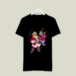 Cute Santa Claus and Figment Epcot Around The World Mickey is Very Merry Xmas Lights 3 T Shirt