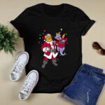Cute Santa Claus and Figment Epcot Around The World Mickey is Very Merry Xmas Lights 4 T Shirt