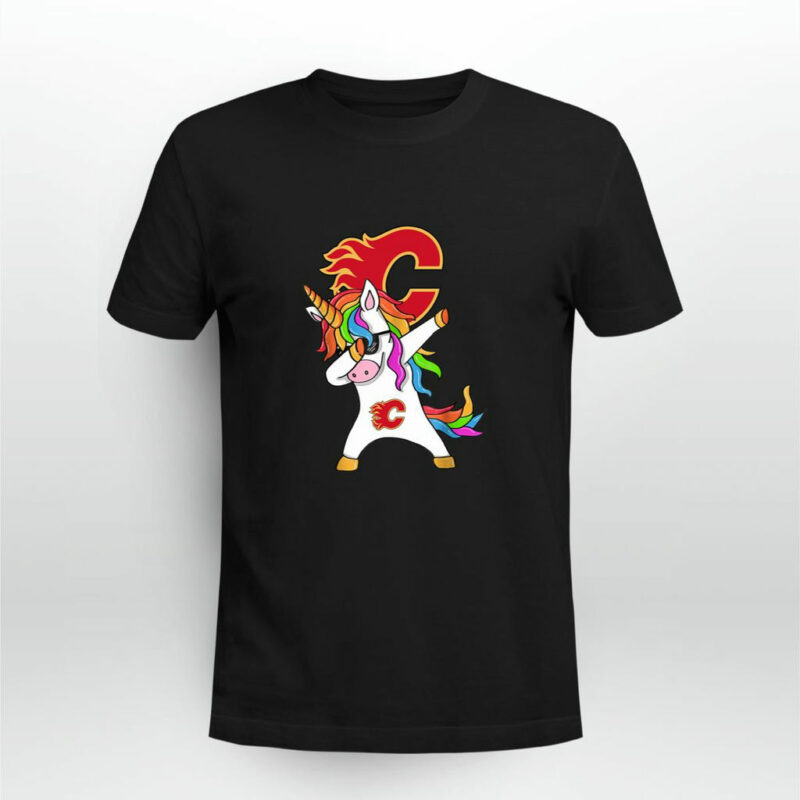 Dabbing Hip Hop Unicorn Dab Calgary Flames 0 T Shirt