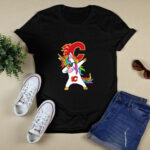 Dabbing Hip Hop Unicorn Dab Calgary Flames 4 T Shirt