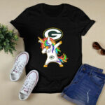 Dabbing Hip Hop Unicorn Dab Green Bay Packers 2 T Shirt