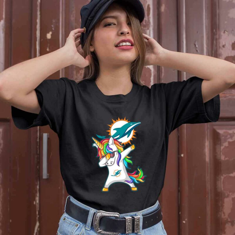 Dabbing Hip Hop Unicorn Dab Miami Dolphins 0 T Shirt