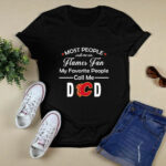 Dad Calgary Flames Fan Hockey Fathers day Gift 4 T Shirt