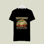 Daddysaurus like a dad just way cooler vintage 3 T Shirt