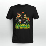 Daffy Duck Wile E Coyote Taz Looney Tunes 90s Seattle Supersonics Retro Style 3 T Shirt