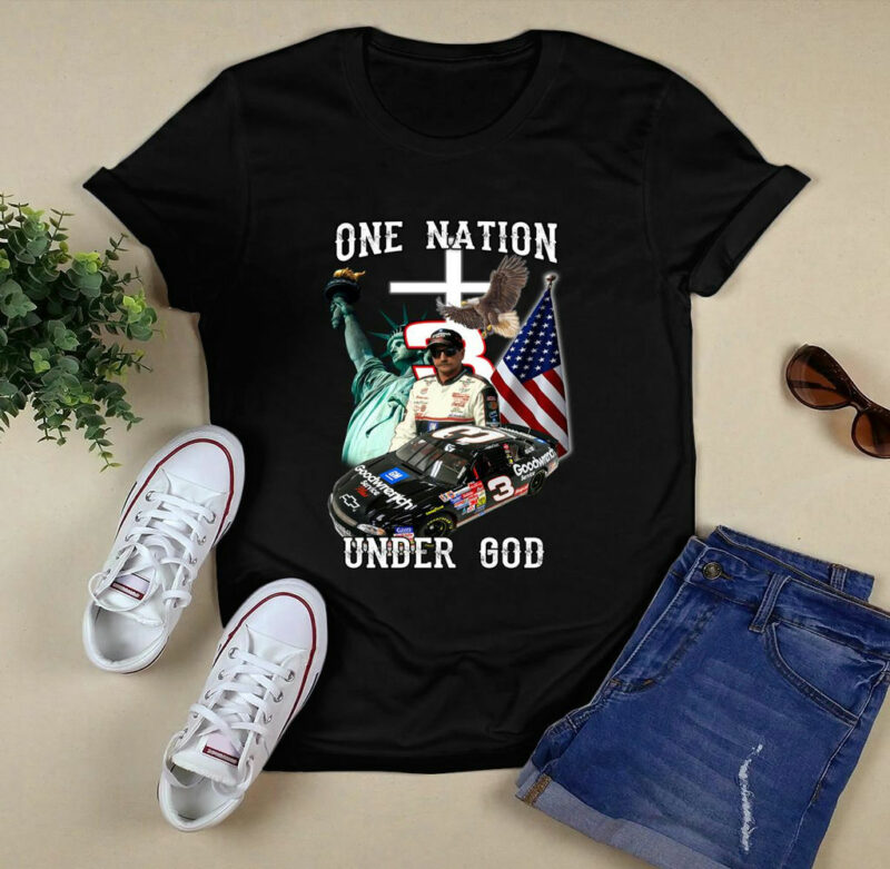Dale Earnhardt Nascar One Nation Under God 0 T Shirt