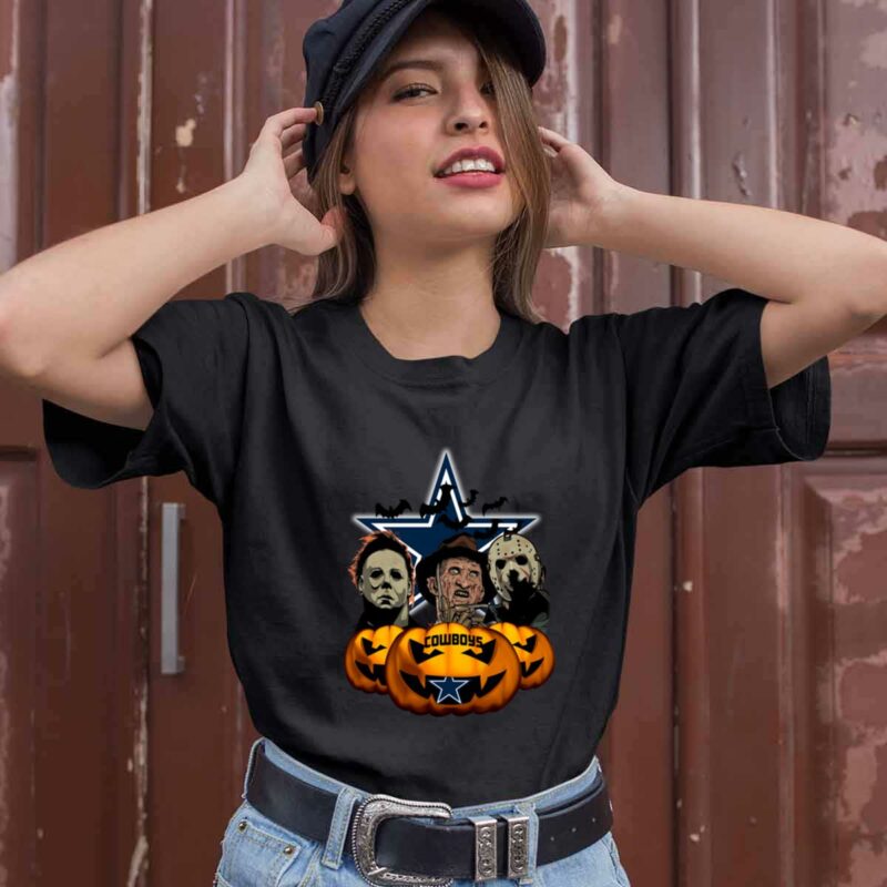 Dallas Cowboys Freddy Krueger Michael Myers Jason Voorhees Pumpkin Halloween 0 T Shirt