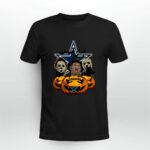 Dallas Cowboys Freddy Krueger Michael Myers Jason Voorhees Pumpkin Halloween 3 T Shirt