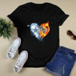 Dallas Cowboys Houston Texans Heart 3 T Shirt
