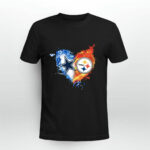Dallas Cowboys Pittsburgh Steelers heart love 3 T Shirt