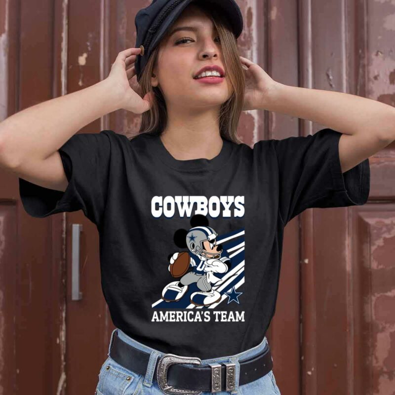 Dallas Cowboys Slogan Americas Team Mickey Mouse 0 T Shirt