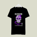 Danger Fibromyalgia Zone It Hurts Everywhere Skull Fibromyalgia Awareness 2 T Shirt