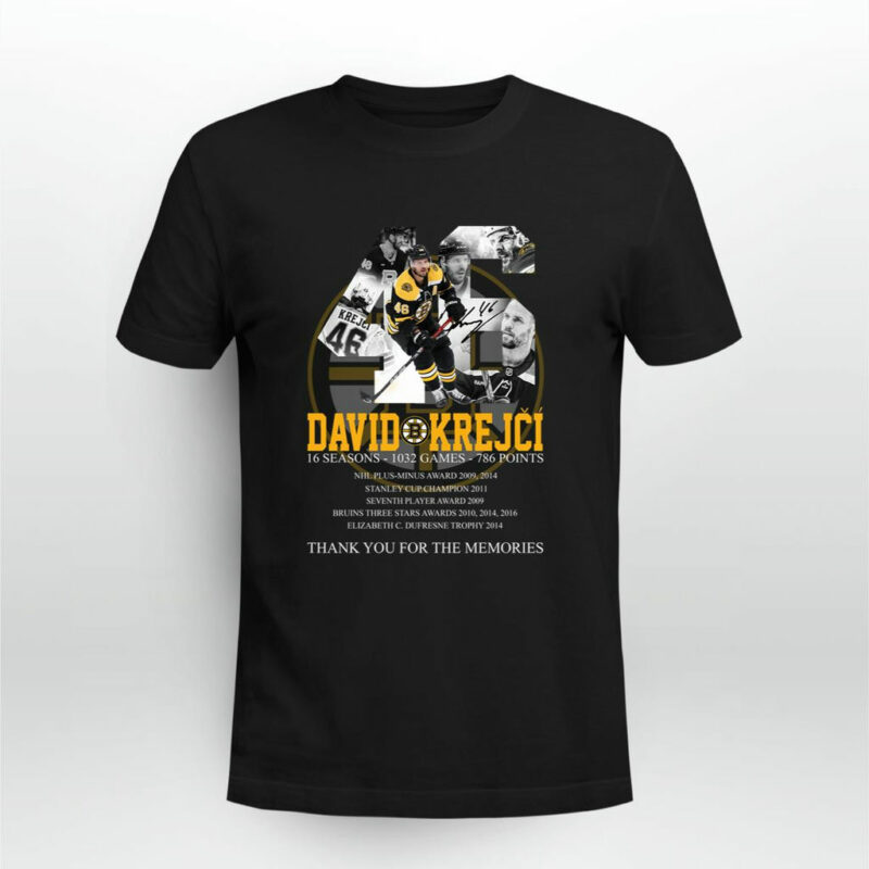 David Krejci 16 Seasons 1032 Games 786 Points Thank You For The Memories 0 T Shirt