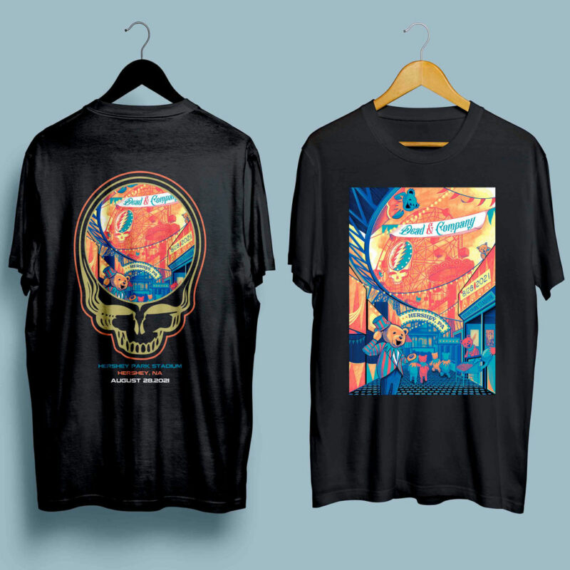 Dead And Company Tour Hershey Pennsylvania 2021 Rock Band Grateful Dead Front 4 T Shirt