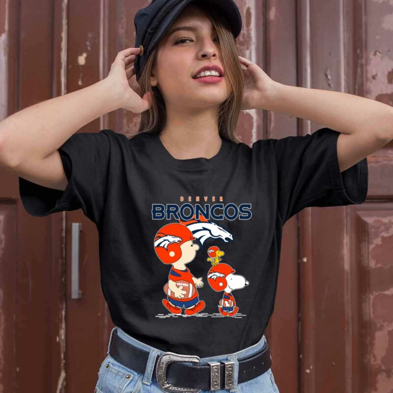 Denver Broncos Lets Play Football Together Snoopy 0 T Shirt