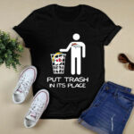 Denver Broncos Put Trash In Its Place Funny 2 T Shirt
