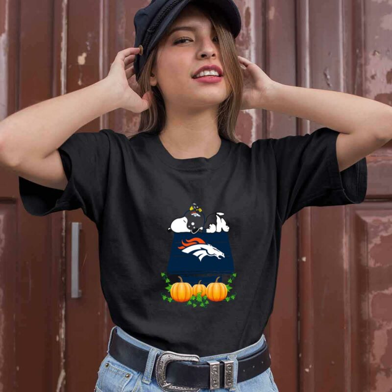Denver Broncos Snoopy Pumpkin House 0 T Shirt