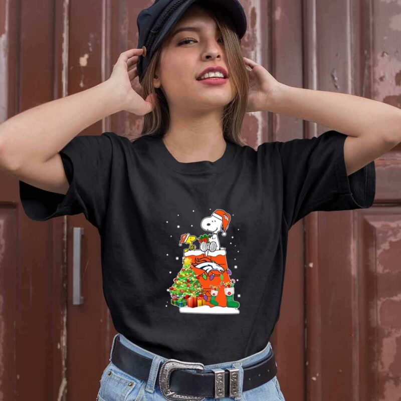 Denver Broncos Snoopy Woodstock Christmas 0 T Shirt