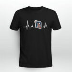 Detroit Baseball Tigers Heartbea 2 T Shirt