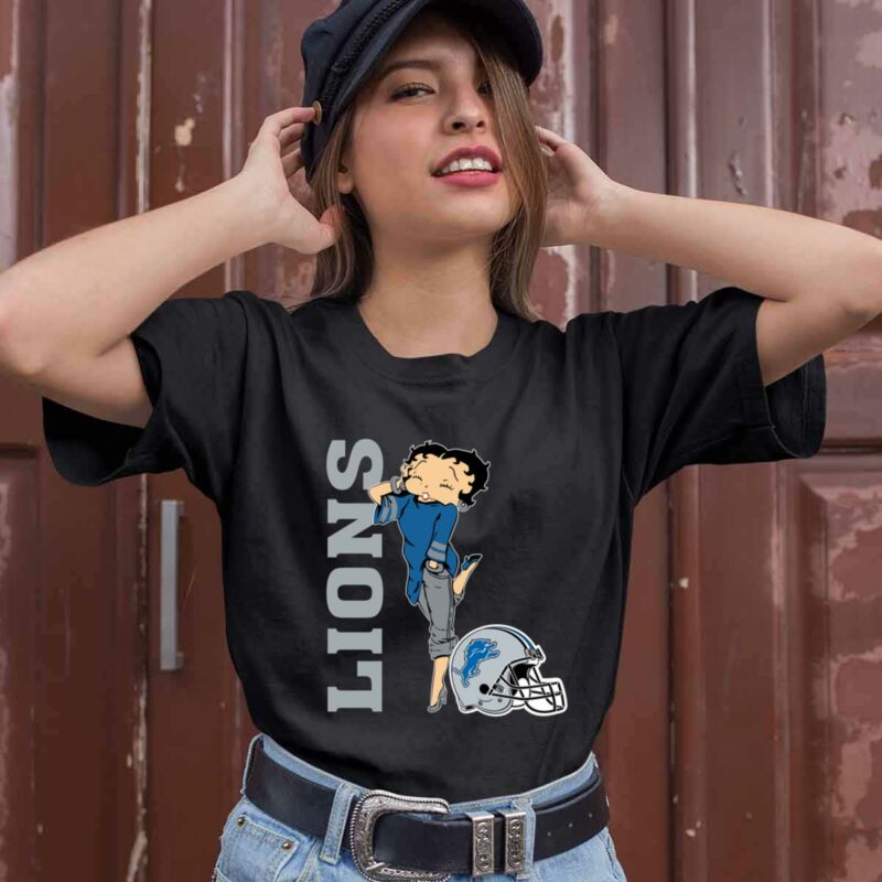 Detroit Lions Betty Boops 0 T Shirt