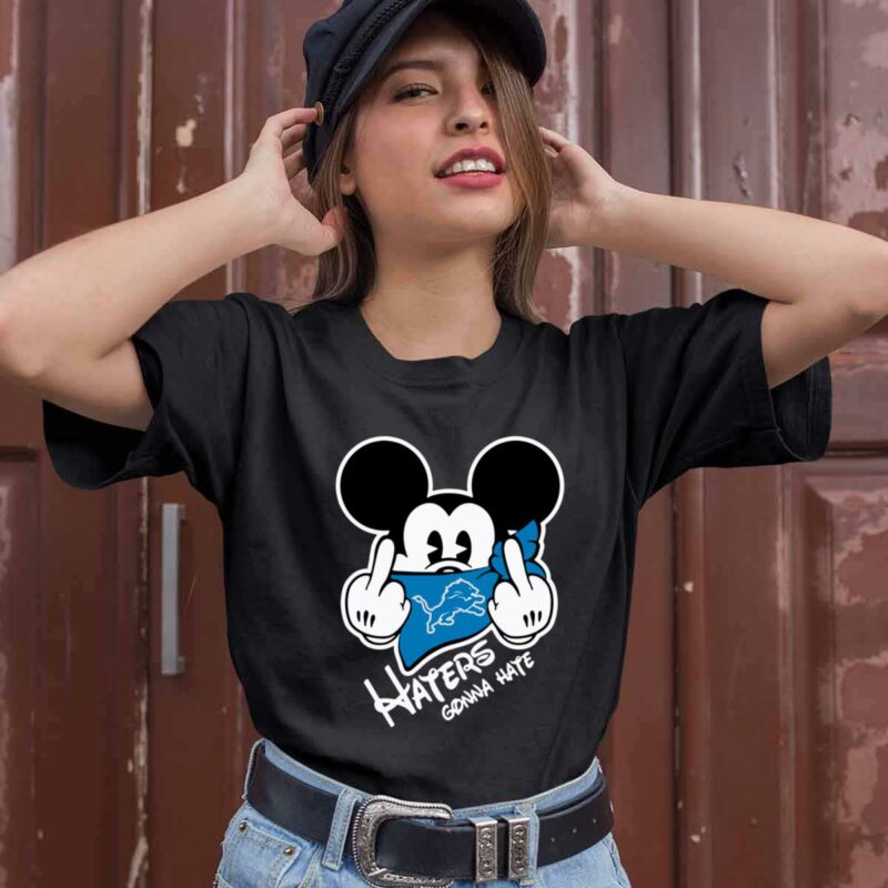 Detroit Lions Haters Gonna Hate Mickey Mouse 0 T Shirt