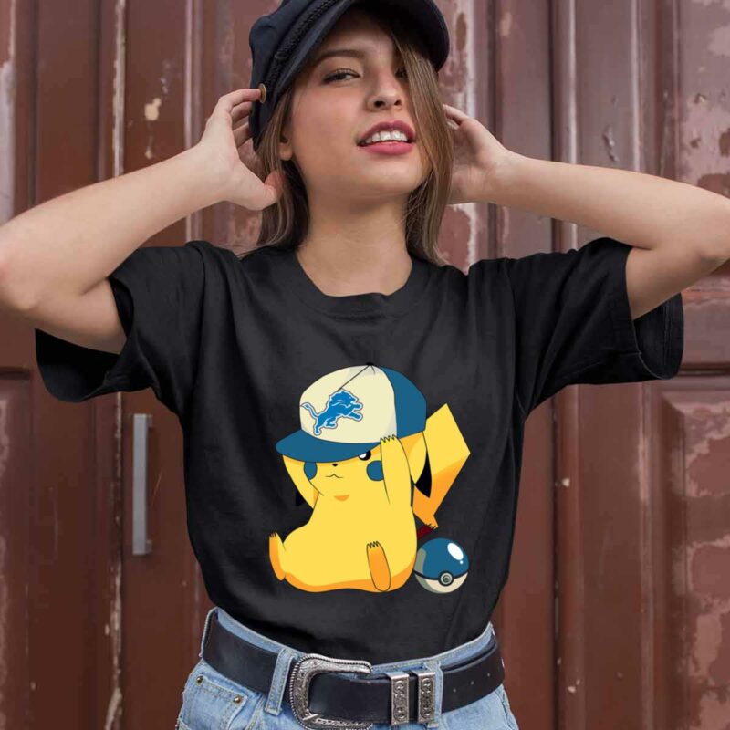 Detroit Lions Pikachu Pokemon 0 T Shirt