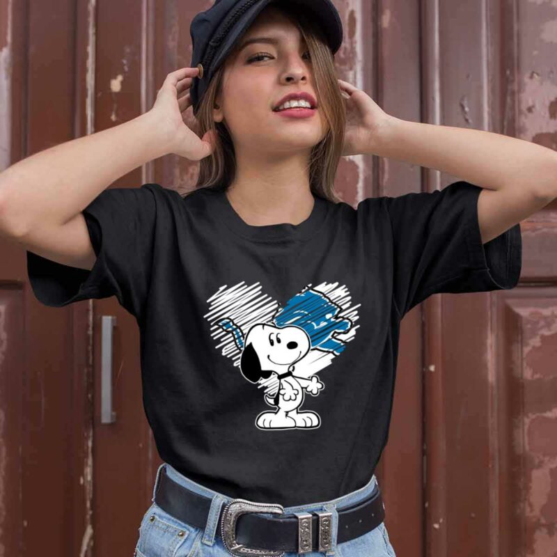 Detroit Lions Snoopy In My Heart Football 0 T Shirt