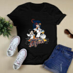 Detroit Tigers Mickey Donald And Goofy Baseball 3 T Shirt