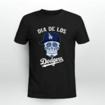 Dia De Los Dodger halloween sugar skull 4 T Shirt