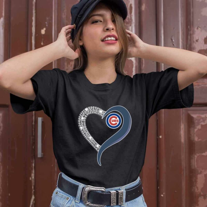 Diamond Chicago Cubs Heart 0 T Shirt