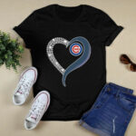 Diamond Chicago Cubs Heart 2 T Shirt