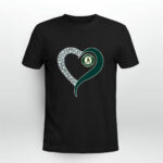 Diamond Oakland Athletics Hear 3 T Shirt