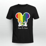 Disney Love Is Love Lgbt Rainbow Love Is Loves Love Is Love Kindnesss Gay Pride 4 T Shirt