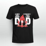Dodgers Dad sons first hero daughters first love 3 T Shirt