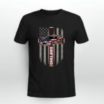 Drifting Car Cross American Flag for Racing Lover 3 T Shirt